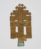 Russisch, um 1800 by Metallikone "Erweitertes Hauskreuz", bronze, offered Jun 2016