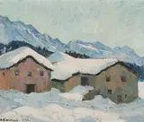 In San Bernardino", 1931 by Hans Beat Wieland, oil on canvas, sold Jun 2016