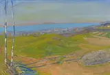 Vorfrühling über dem Zürichsee (Erlenbach) by Albert Pfister, oil, sold Jun 2016