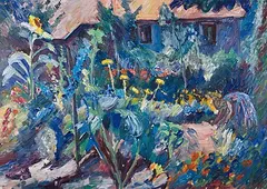 Im Garten des Künstlers by Adolf Weber, oil on canvas, sold Jun 2016