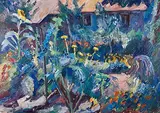 Im Garten des Künstlers by Adolf Weber, oil on canvas, sold Jun 2016