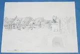 Brandstätte in Stein a/R aufgenommen 30 by Stein am Rhein, pencil, offered Jun 2016