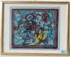 Landschaft by Hans Rudolf Strupler, mixed media, offered Jun 2016