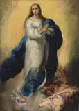 zugeschrieben Maria Immaculata (Kopie nach Murillo) by Franz von Lenbach, oil on canvas, offered Mar 2016