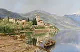 Brissago by Alois Arnegger, oil on canvas, sold Mar 2016