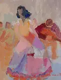 Souvenir de Seville by Alphonse Lanoë, oil on canvas, offered Mar 2016