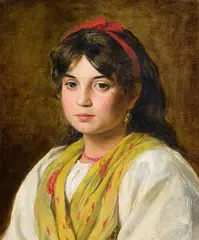 Bildnis eines Mädchens by München, 2.Hälfte 19.Jh., oil on canvas, sold Mar 2016