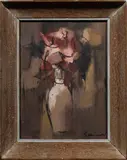 Flowers in a Vase by Sueo Serisawa, oil on canvas, sold Dec 2023