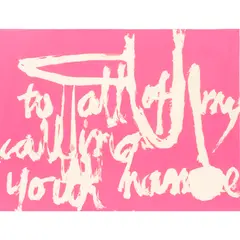 Your Name by Sister Mary Corita Kent, 1962, screenprint, sold Dec 2023