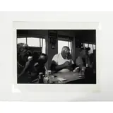 Man At Diner Counter by Tom Bamberger, 1988, gelatin silver print, sold Dec 2023