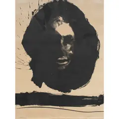 Face by Nathan Oliveira, 1967, lithograph, sold Dec 2023