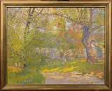 Spring Landscape by Arthur Franklyn Musgrave, screenprint, sold Dec 2023