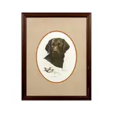 20th c.) Lithograph by Black Labrador, Limited edition print depicting gorgeous dog in the center a, sold Aug 2024