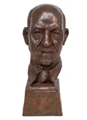 Untitled by Chaim Gross, Bronze Bust of Chaim Weizmann, sold Apr 2025