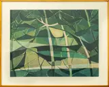 Among the Trees by Shin'ichi Takahashi, 1956, Woodblock Print in Colors, sold Apr 2025