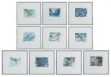 Ten Figural Abstractions by Eva Bouzard-Hui, 2005, Mixed Media on Paper, sold Apr 2025