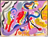 Abstract Composition by Aline Carton, Acrylic on Paper, sold Apr 2025