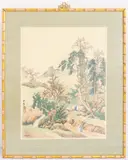 Philosophers Meeting by M.E. Wien, Watercolor on Silk, sold Apr 2025