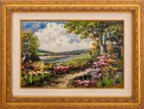 Impressionistic Landscape Scene by Lan Beacon, Oil on Canvas, sold Apr 2025