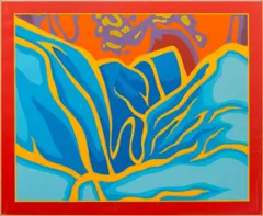 Self Portrait with Sneakers by Clayton Pond, Screenprint in Colors, sold Apr 2025