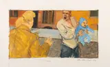 Kidnapping by Michael Paraskevas, 1989, Acrylic on Paper, sold Apr 2025