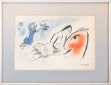 Carte de Voeux pour la Galerie Maeght by Marc Chagall, circa 1960, Lithograph in Colors on Arches Paper, sold Apr 2025