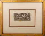 Reclining Nude Woman by Max Weber, Woodblock Print on Paper, sold Apr 2025