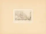 Park Avenue by William Walcot, Drypoint Etching, sold Apr 2025