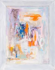 Abstract Expressionist Composition by Joan Hyde Shapiro, Mixed Media on Panel, sold Apr 2025