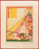 Geometric Composition by Johannes Vennekamp, Etching in Colors, sold Apr 2025