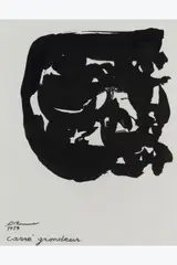 Carré grondeur by Christian Dotremont, 1979, Encre de Chine sur papier, sold Jan 2026