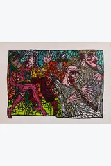 La musique et touti cointi by Robert Combas, 1988, Acrylique et toile marouflée sur toile, sold Apr 2026