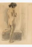 Femme nue de dos by Armand Rassenfosse, 1931, Mine de plomb et crayon de couleurs sur papier, sold Jun 2026
