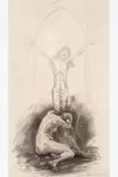 L'amante du Christ by Félicien Rops, Mine de plomb et crayons de couleurs sur papier, sold Jun 2026