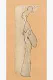 Geischa by Léon Spilliaert, 1902, Crayon et encre de Chine sur papier découpé collé sur papier, sold Jun 2026