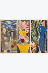 Triptyque, sans titre, c. 1952 by Jean Brusselmans, Aquarelle et mine de plomb sur papier contrecollé sur carton, sold Jun 2026
