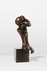 Sur un grand pied I by Olivier Strebelle, 1974, Bronze à patine dorée sur socle en inox, sold Jun 2026