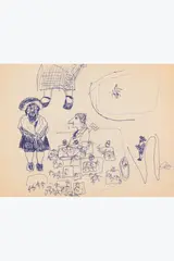 Juif by Stéphane Mandelbaum, Stylo bille sur papier, sold Jun 2026
