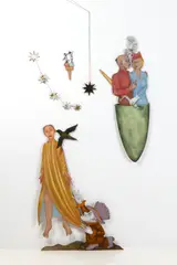 Cerf volant by Jean-Claude Silbermann, 1994, Huile sur bois, sold Feb 2026