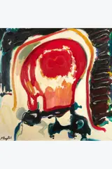 Tête-animal by Marcel Pouget, 1961, Huile sur toile, sold Sep 2026