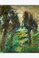 Deux arbres le soir by Eugène Leroy, 1961-1962, Huile sur toile, sold Sep 2026