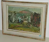 Herbstliche Landschaft by Adolf Herbst, oil on canvas, sold Mar 2016