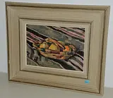 Stillleben mit Früchten in Keramikschale, 1966 by Conrad Meili, oil on board, sold Mar 2016