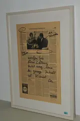 werfen Sie diese Zeitung Nicht weg, denn der ganze Inhalt ist Kunst by Ben, 1973, pencil, sold Mar 2016