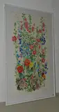 Zwei Igel im Blumengarten by Fritz Hug, 1972, color lithograph, sold Mar 2016