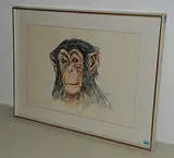Affenportrait by Fritz Hug, 1976, color lithograph, sold Mar 2016