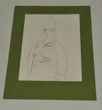 Halbportrait by Max von Moos, 1947, ink, sold Mar 2016