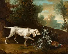 Nachfolger Jagdhund mit Fasan by Jean-Baptiste Oudry, oil on canvas, offered Dec 2015