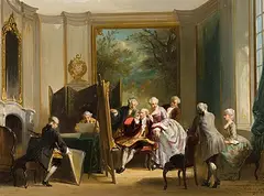 Beim Kunsthändler by Herman Frederik Carel ten Kate, 1854, oil on panel, offered Dec 2015