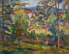 Landschaft bei Losone by Manfred Henninger, oil on canvas, sold Dec 2015